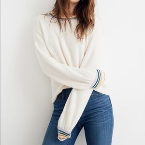 Madewell | Rainbow Trim Gladwell Balloon-Sleeve Sweater | S